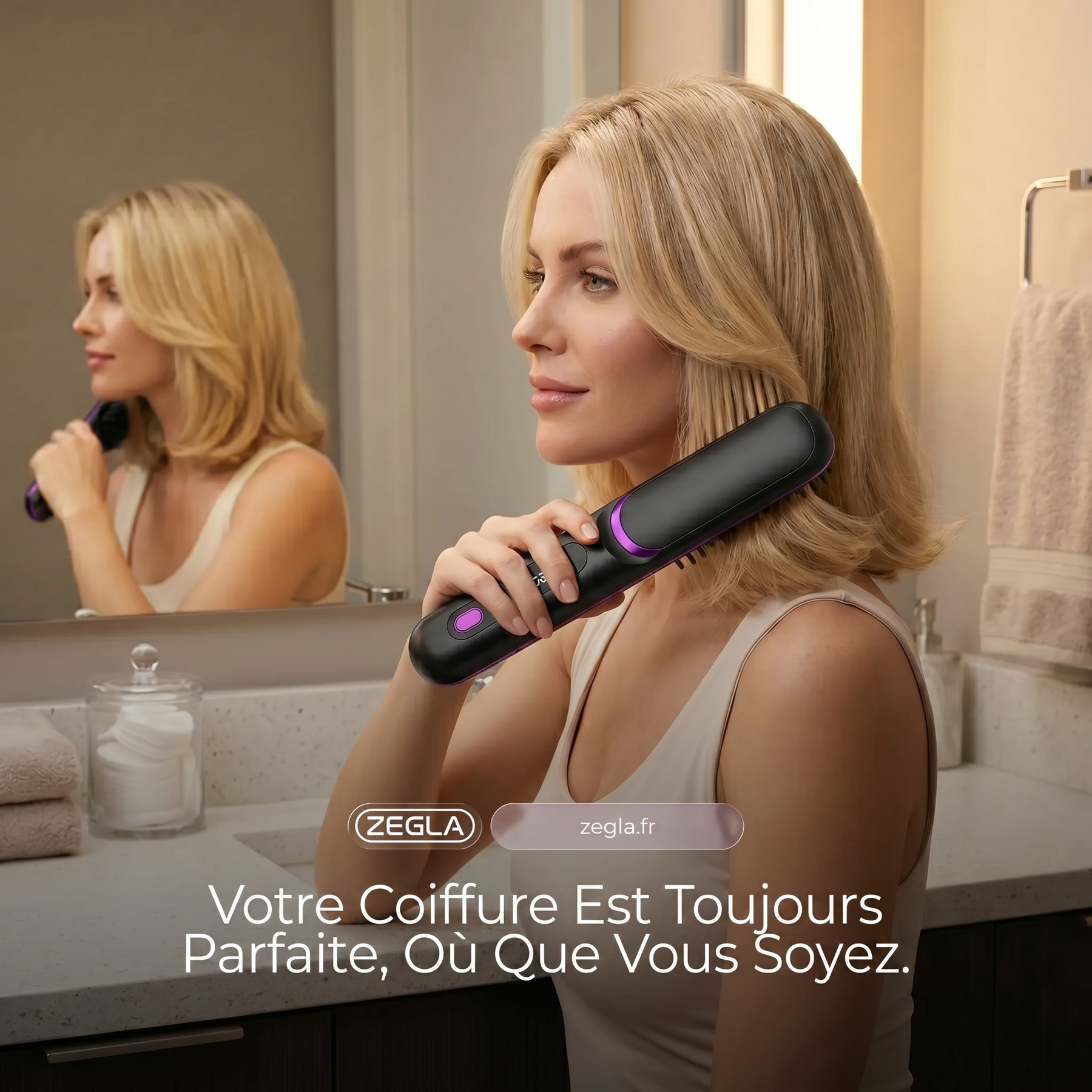 Zegla Control Pro™ - Brosse coiffante pour cheveux courts